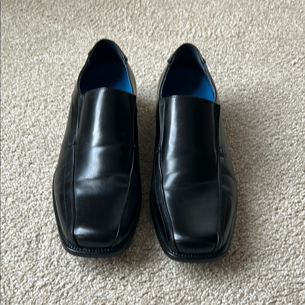 WORN ONCE!!! Men's Black Leather Dress Shoes